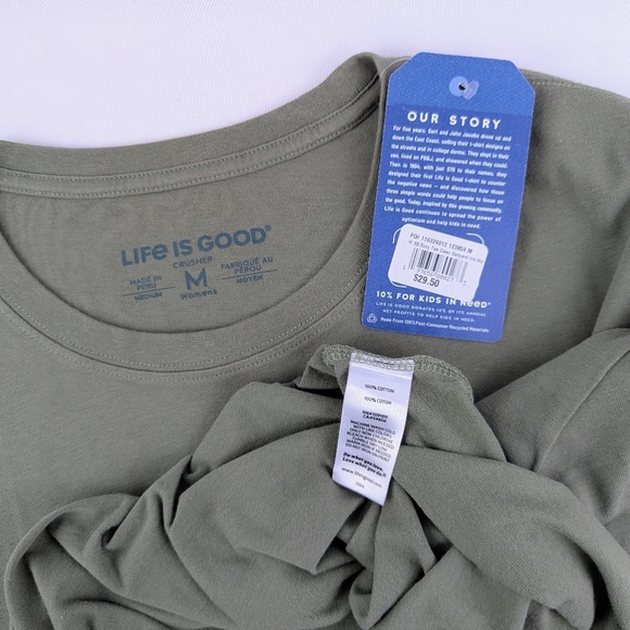 Life Is Good Ballyard Irish Clover Crusher Tee Crew Neck Short Sleeve Moss M NWT - Picture 3 of 10